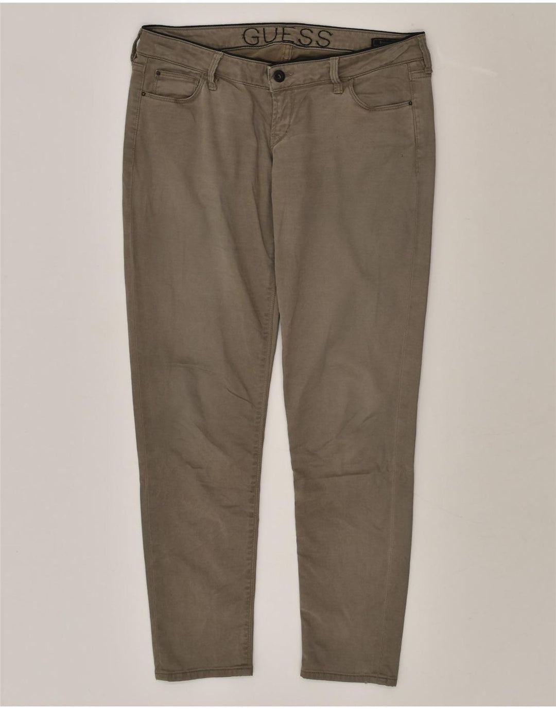 GUESS Womens Slim Casual Trousers W29 L28 Grey Cotton | Vintage Guess | Thrift | Second-Hand Guess | Used Clothing | Messina Hembry 