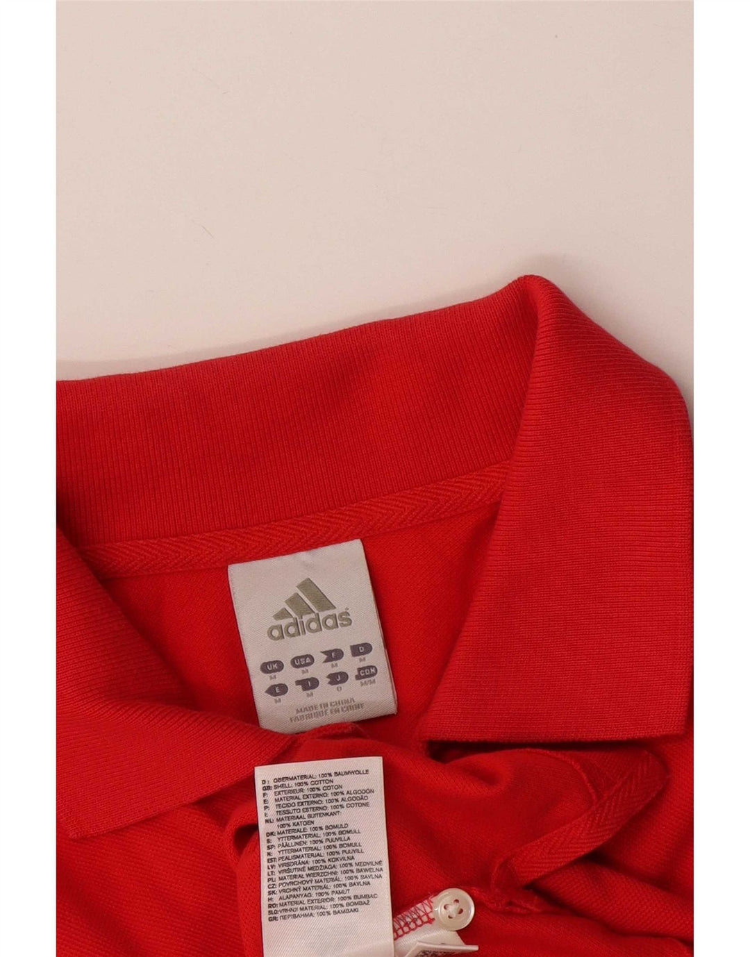 Adidas Herren Poloshirt Mittelrote Baumwolle
