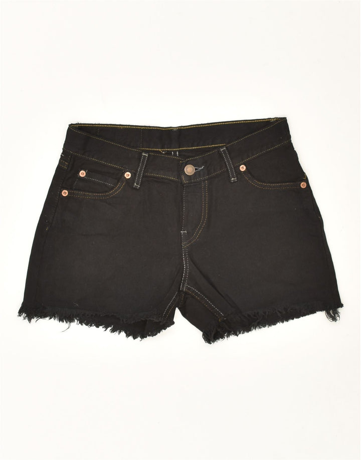 LEVI'S Womens Vintage Denim Shorts W27 Small Black Cotton Vintage Levi's and Second-Hand Levi's from Messina Hembry 