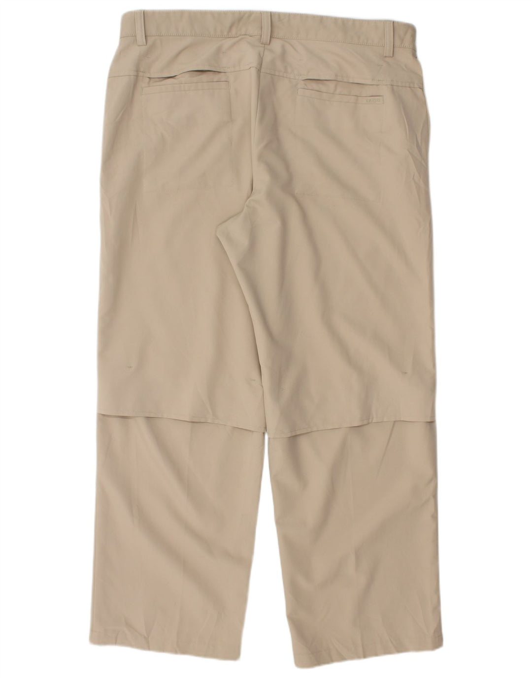 Izod Herren gerade Chinohose W36 L28 Beige Polyester