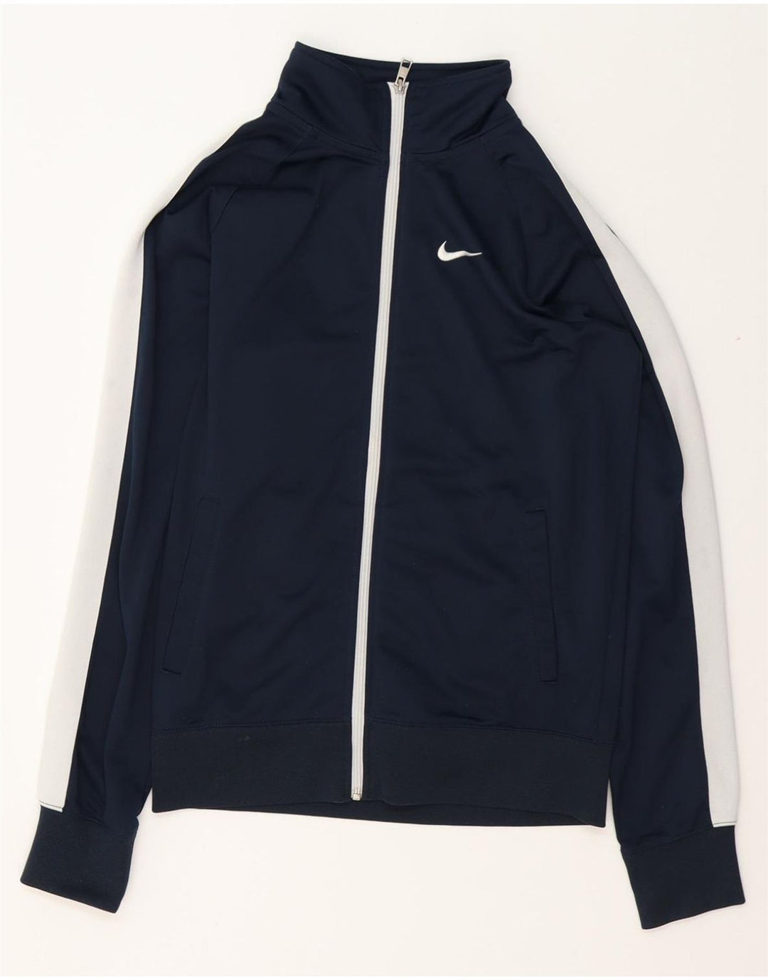 NIKE Herren-Trainingsanzug-Oberteil, Jacke, klein, marineblau, Farbblock-Polyester