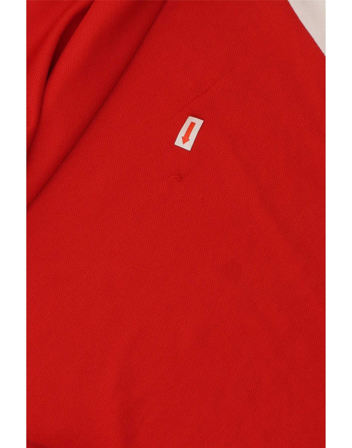 Lotto Herren-Poloshirt mit Grafik, XL, rotes Farbblock-Polyester