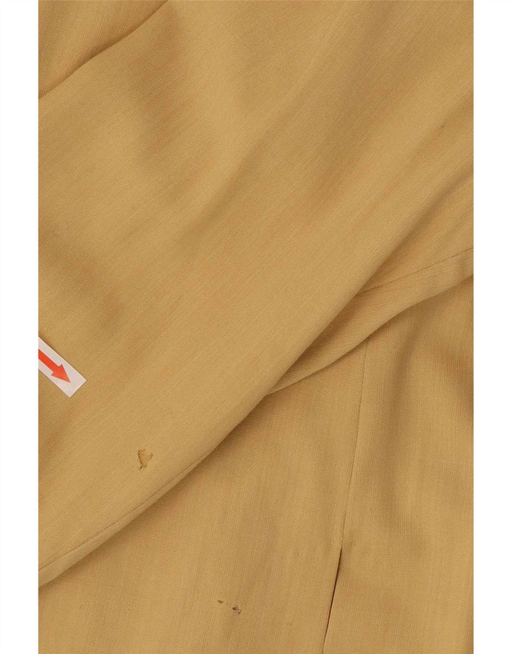 Max Mara Damen Longline 1-Knopf-Blazerjacke UK 16 Large Gelb