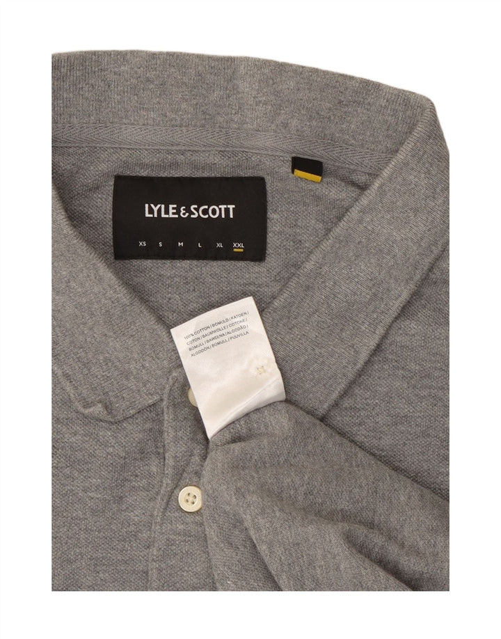 Lyle & Scott Herren Poloshirt 2XL Grau Baumwolle