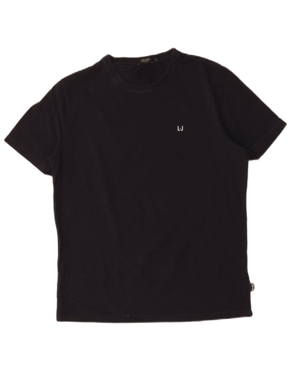 Liu Jo Herren T-Shirt Top Large Marineblau Baumwolle