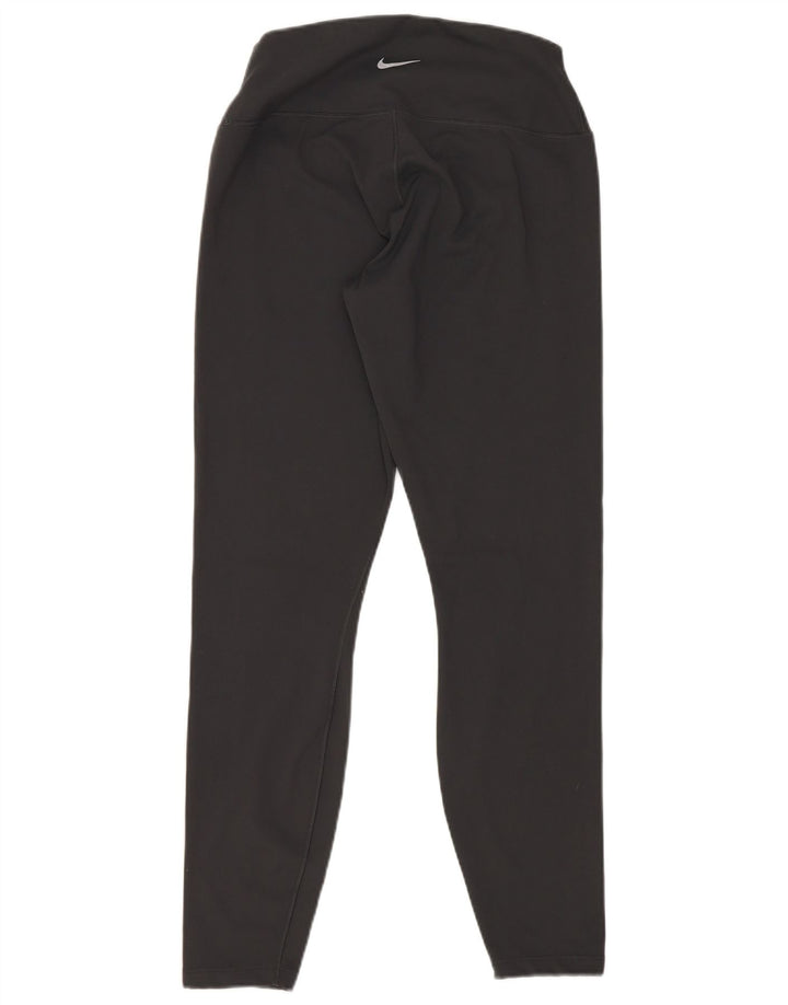 Nike Damen Dri Fit Crop Leggings UK 12 Medium Schwarz Polyester