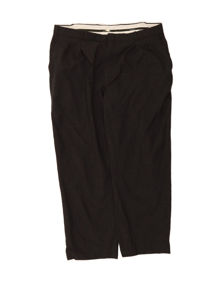 L.L.BEAN Mens Straight Casual Trousers  W40 L28 Grey Wool Vintage L.L.Bean and Second-Hand L.L.Bean from Messina Hembry 