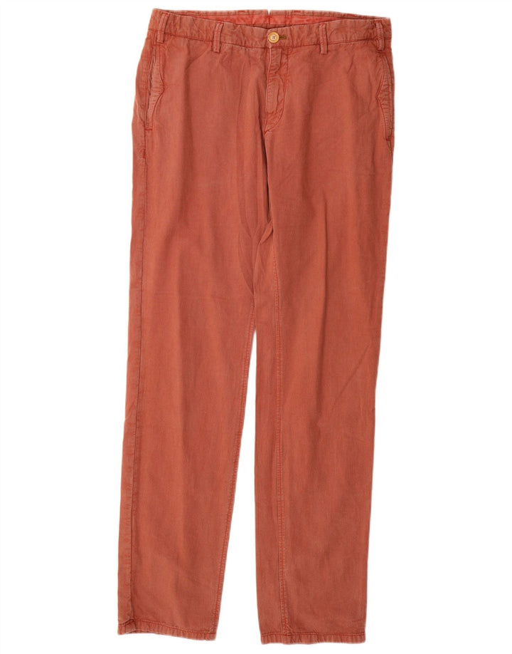 MASSIMO DUTTI Herren-Chinohose mit lässiger Passform, EU 42, Größe L, W32, L32, Rot