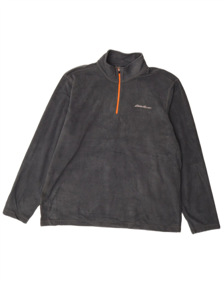 Eddie Bauer Herren-Fleecepullover mit Reißverschluss, XL, grau, Polyester