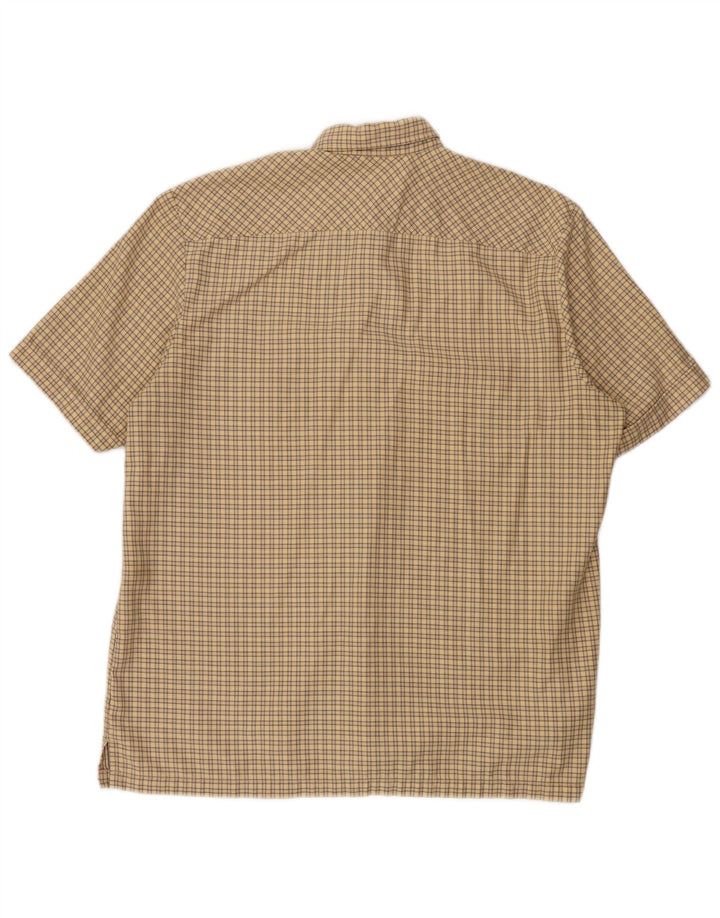 Levi's Herren-Kurzarmhemd, groß, beige, kariert, Baumwolle
