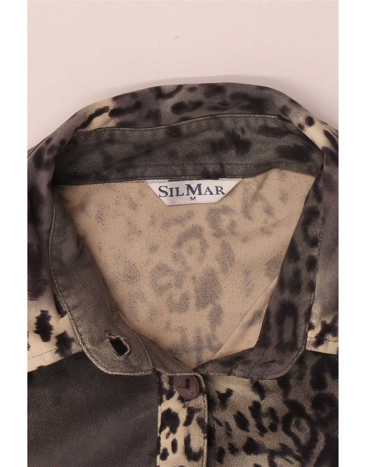 Silmar Womens Regular Shirt UK 12 Mittelgrauer Tierdruck