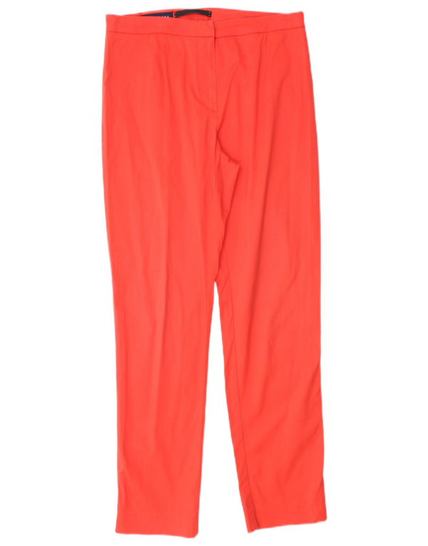 Vintage Damen Slim Casual Hose IT 42 Medium W28 L27 Orange Baumwolle