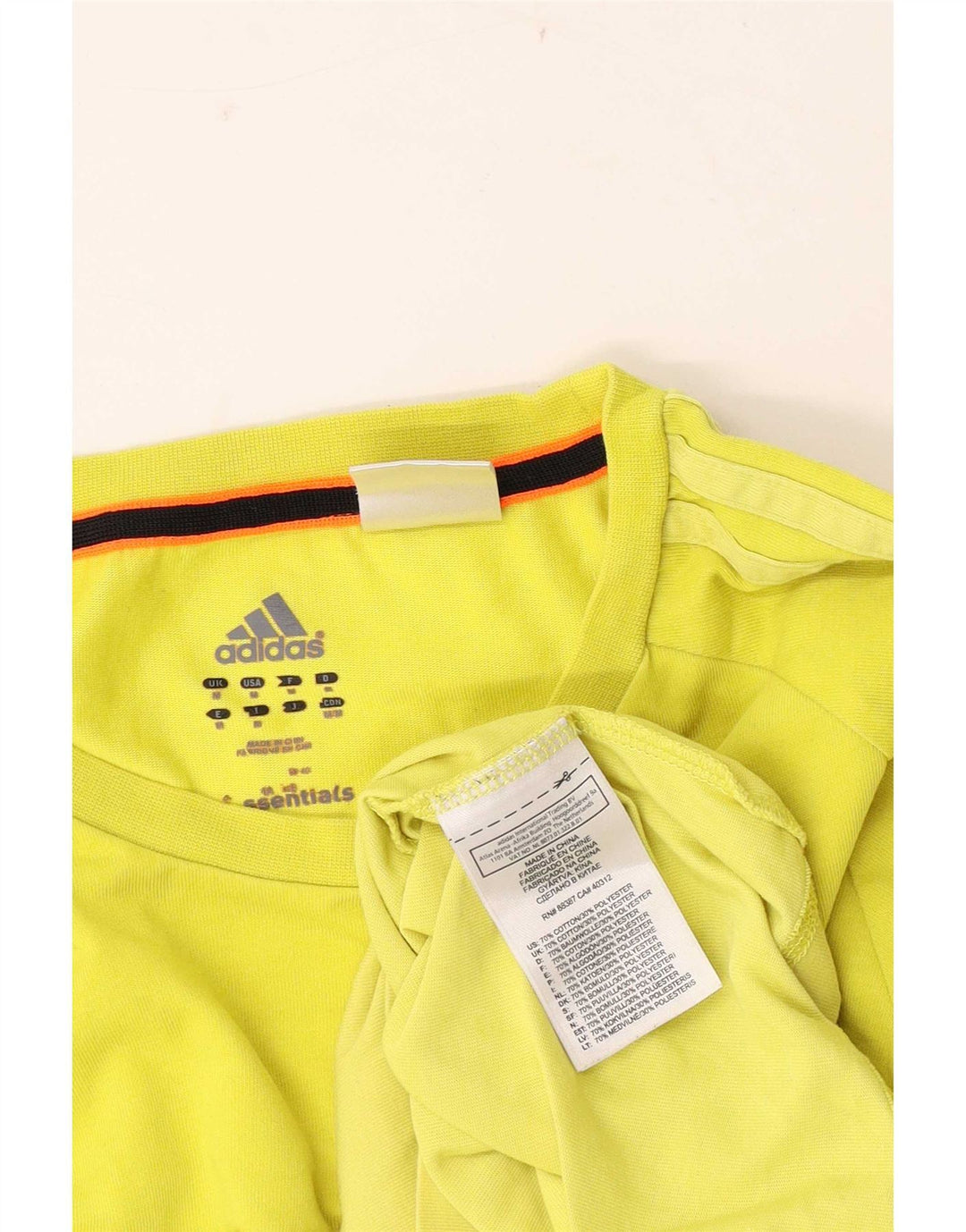 Adidas Herren Climalite T-Shirt Top mittelgelbe Baumwolle