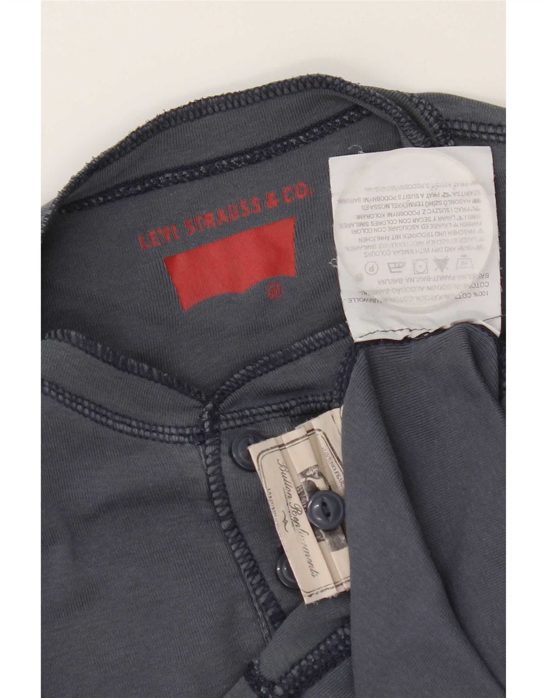 Levi's Herren-Oberteil aus Baumwolle, langärmelig, mittelgroß, Marineblau