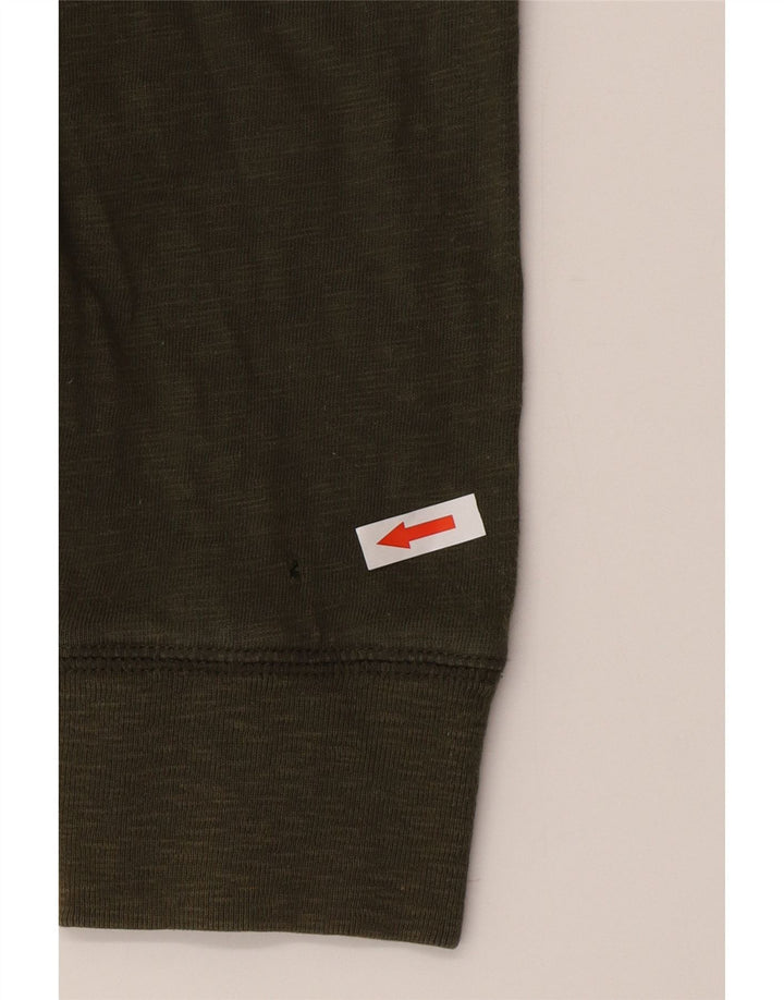 Timberland Herren-Oberteil, langärmelig, klein, grüne Baumwolle