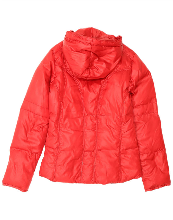 Guru Wattierte Damenjacke mit Kapuze, UK 10, Größe S, Rot, Polyester