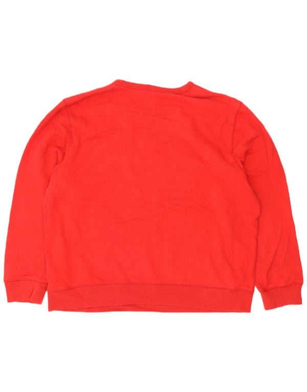 Gap Herren Grafik-Sweatshirt-Pullover 2XL aus roter Baumwolle