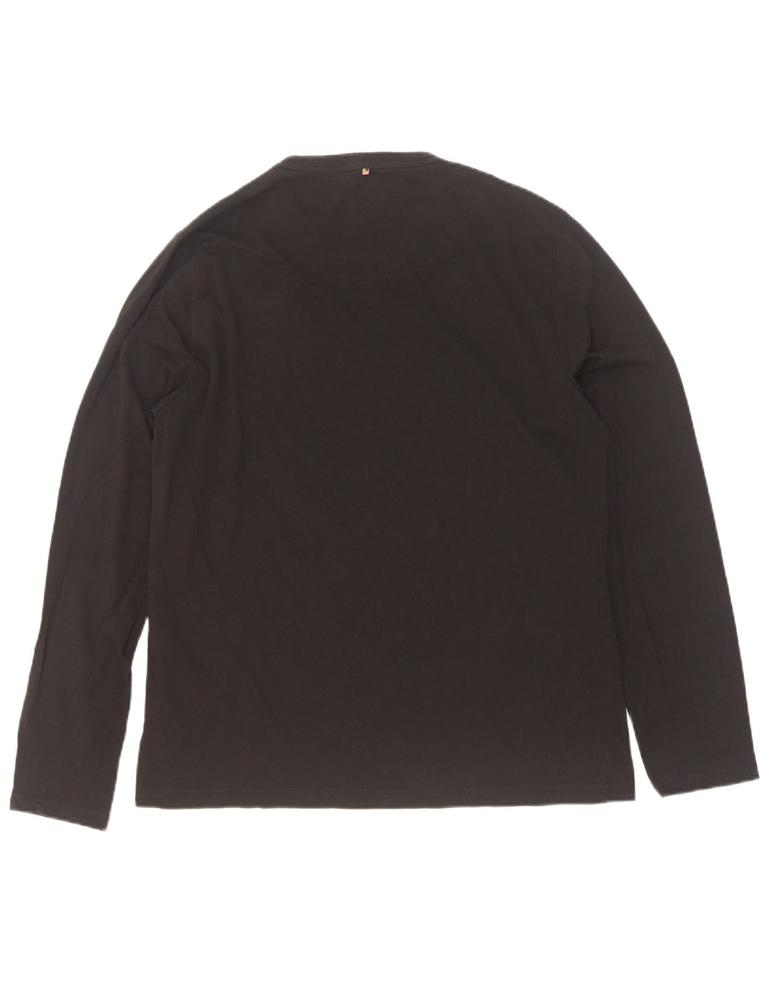Pretty Green Herren-Oberteil mit Grafik, langärmlig, groß, aus schwarzer Baumwolle