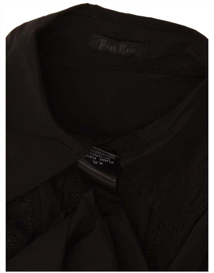 Punk Rave Herrenhemd XL Schwarz Polyester