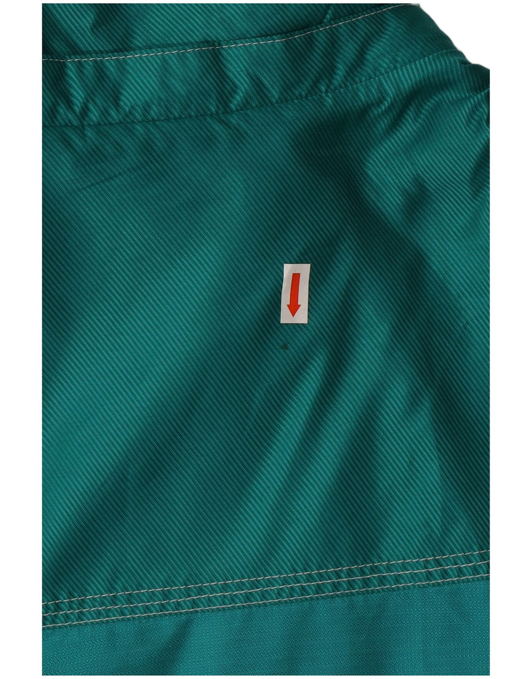Vintage Herren-Skijacke mit Grafik, EU 48, mittelgrünes Farbblock-Polyamid