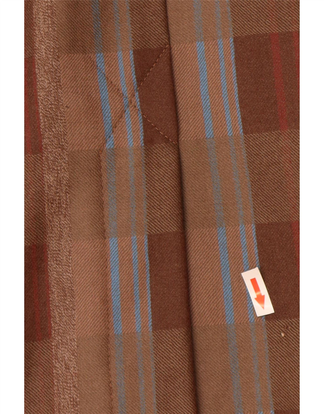 Vintage Damen High Waist Straight Rock IT 44 Medium W26 Braun kariert