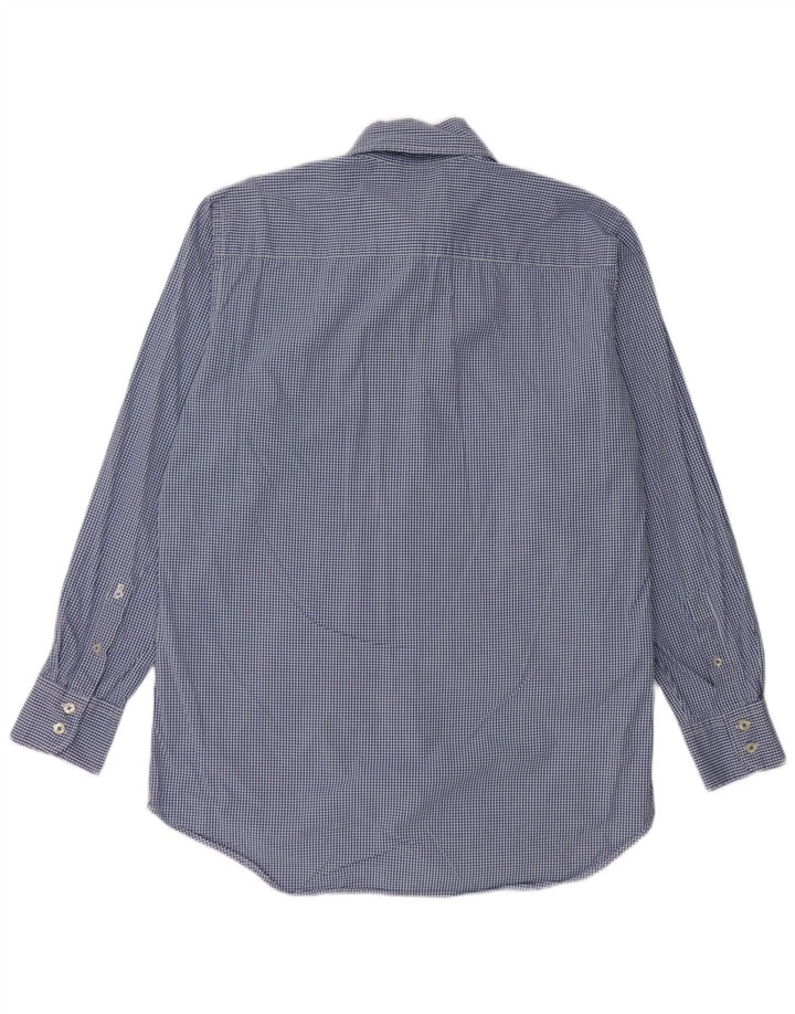 Boden Herrenhemd aus mittelblauer Gingham-Baumwolle