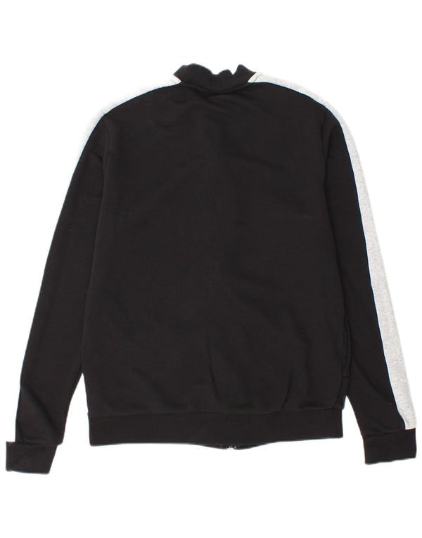 Puma Womens Graphic Trainingsanzug Top Jacke UK 14 Medium Schwarz Colourblock