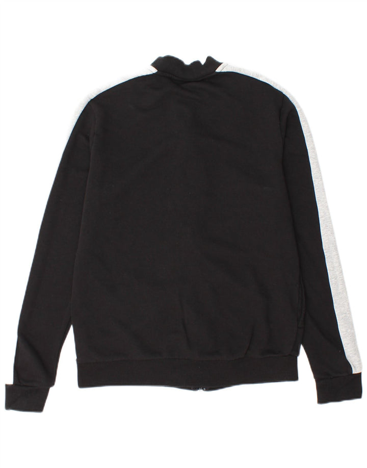 Puma Womens Graphic Trainingsanzug Top Jacke UK 14 Medium Schwarz Colourblock