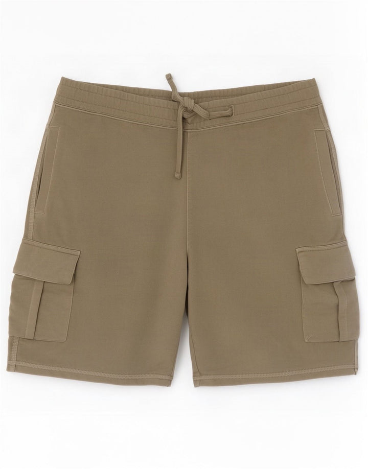 Superdry Herren-Cargo-Sportshorts aus mittlerer Khaki-Baumwolle
