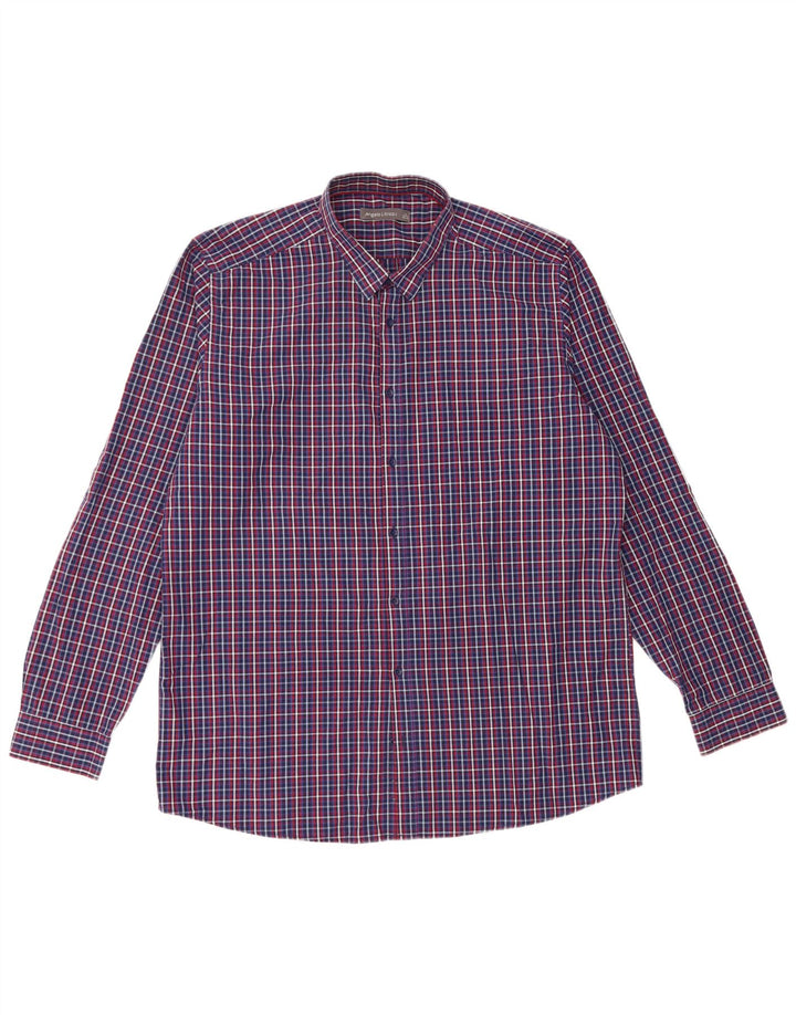 Angelo Litrico Herrenhemd XL, blau kariert, Baumwolle