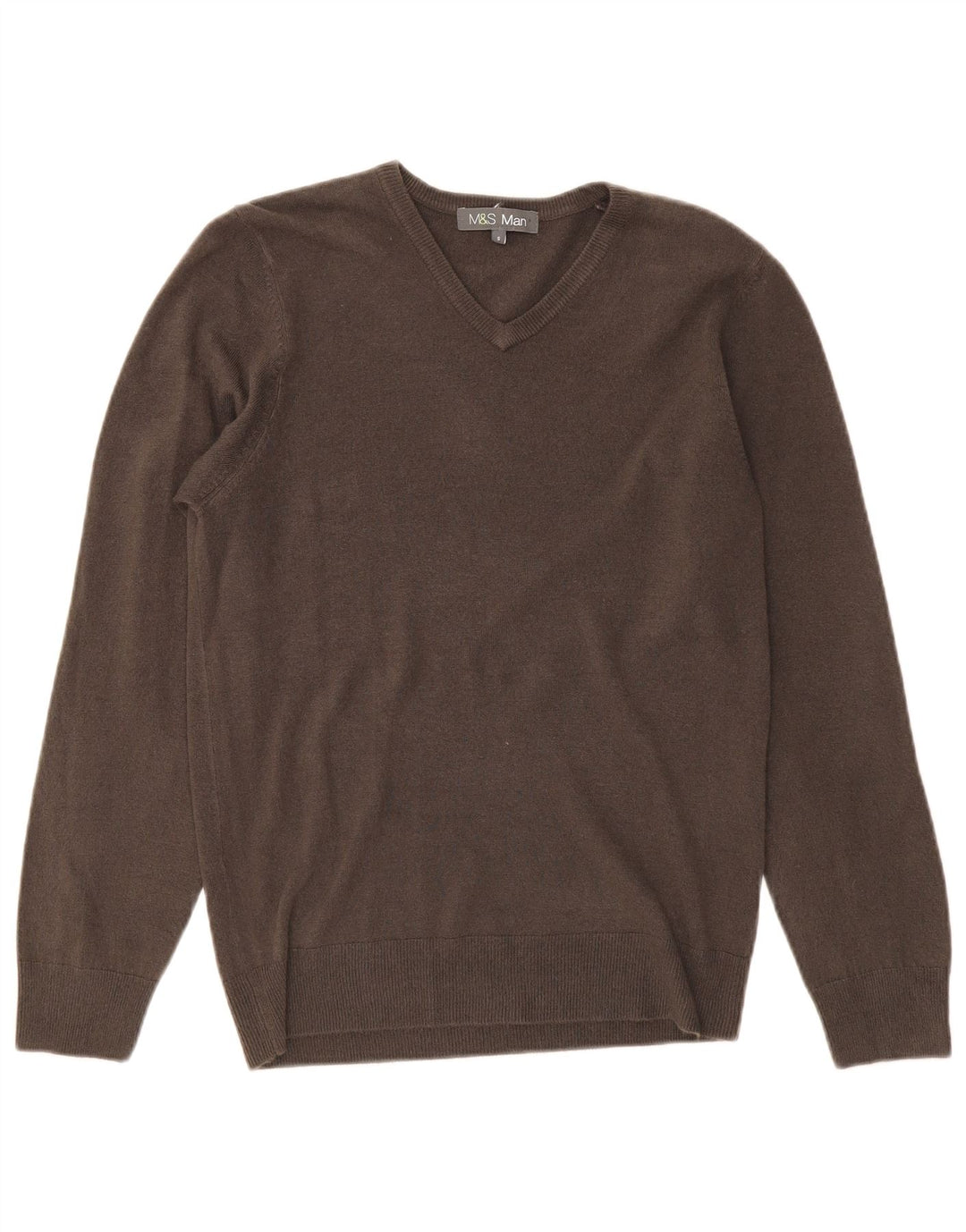 MARKS & SPENCER Herren-Pullover mit V-Ausschnitt, klein, Acryl, Grau