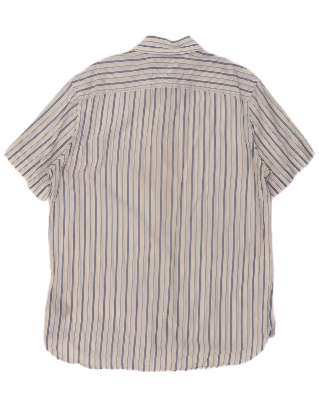 Tommy Hilfiger Herren Kurzarmhemd Mittelblau gestreift