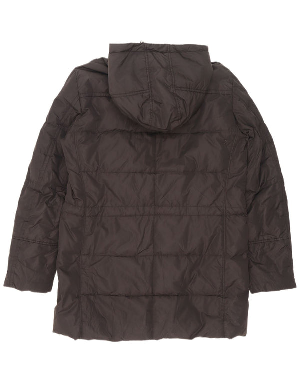 PEUTEREY Herren-Mantel mit Kapuze, gepolstert, UK 40, Größe L, Schwarz, Polyester