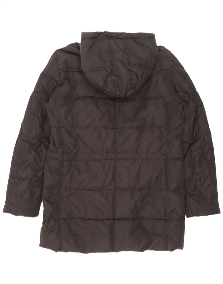 PEUTEREY Herren-Mantel mit Kapuze, gepolstert, UK 40, Größe L, Schwarz, Polyester