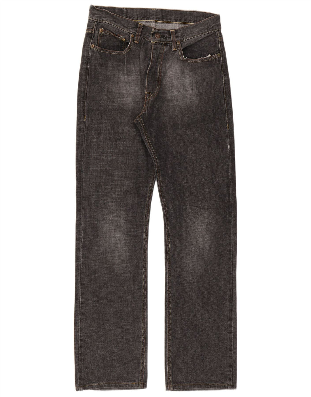 Casucci Herren Straight Jeans IT 46 Small W32 L31 Schwarze Baumwolle
