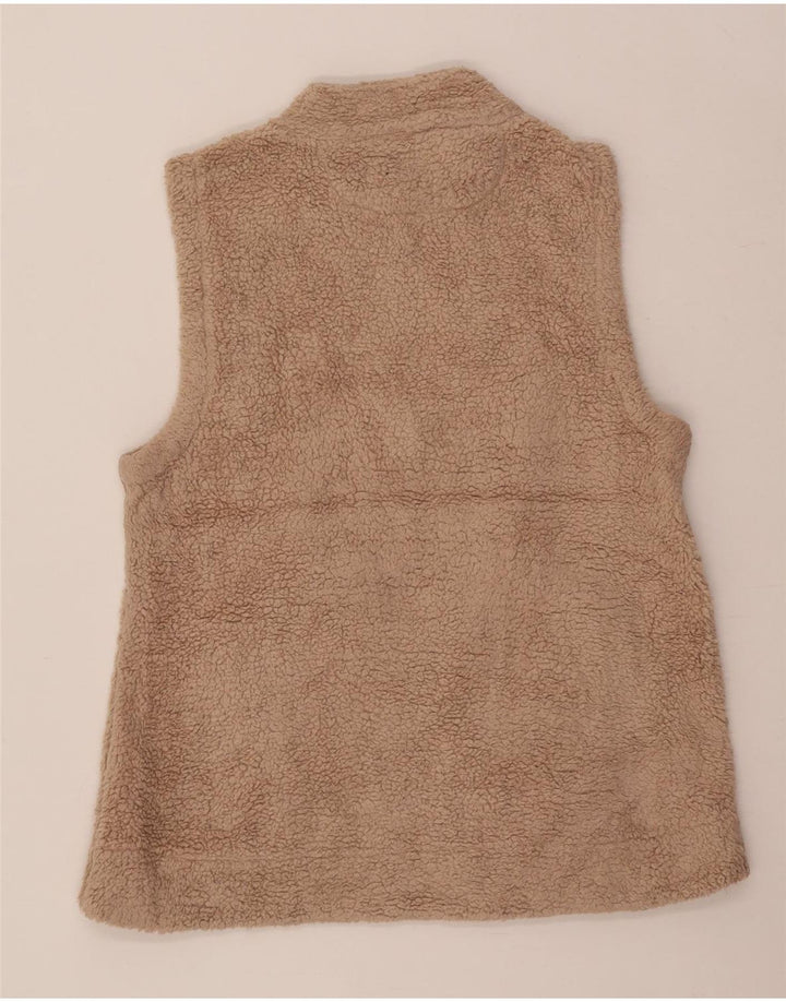 Calvin Klein Damen Fleeceweste UK 16 Large Beige Polyester