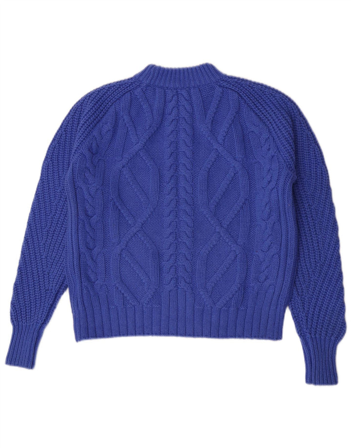 Marks & Spencer Damen Autograph Rollkragenpullover, Gr. 8, Blau