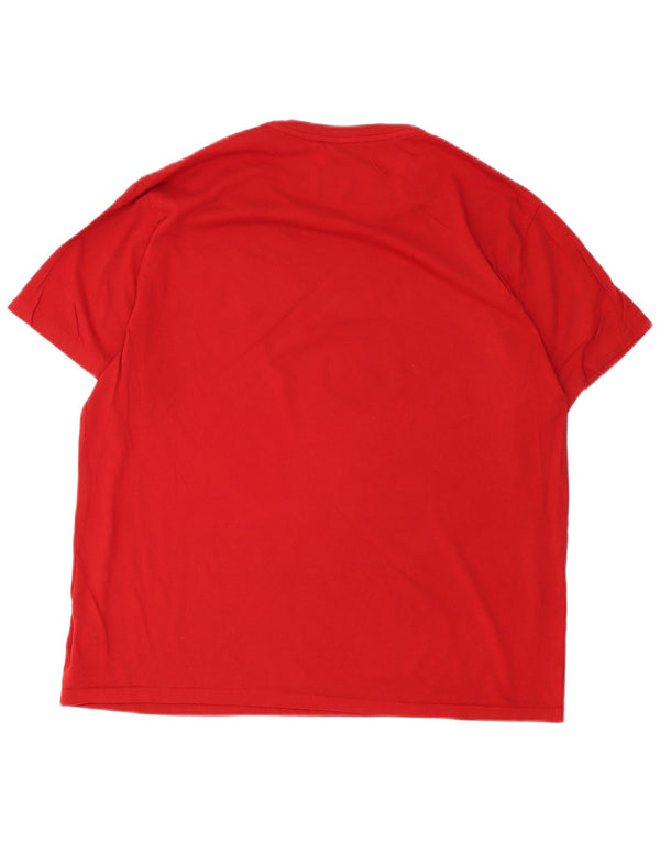 Polo Ralph Lauren Herren T-Shirt Top Große rote Baumwolle