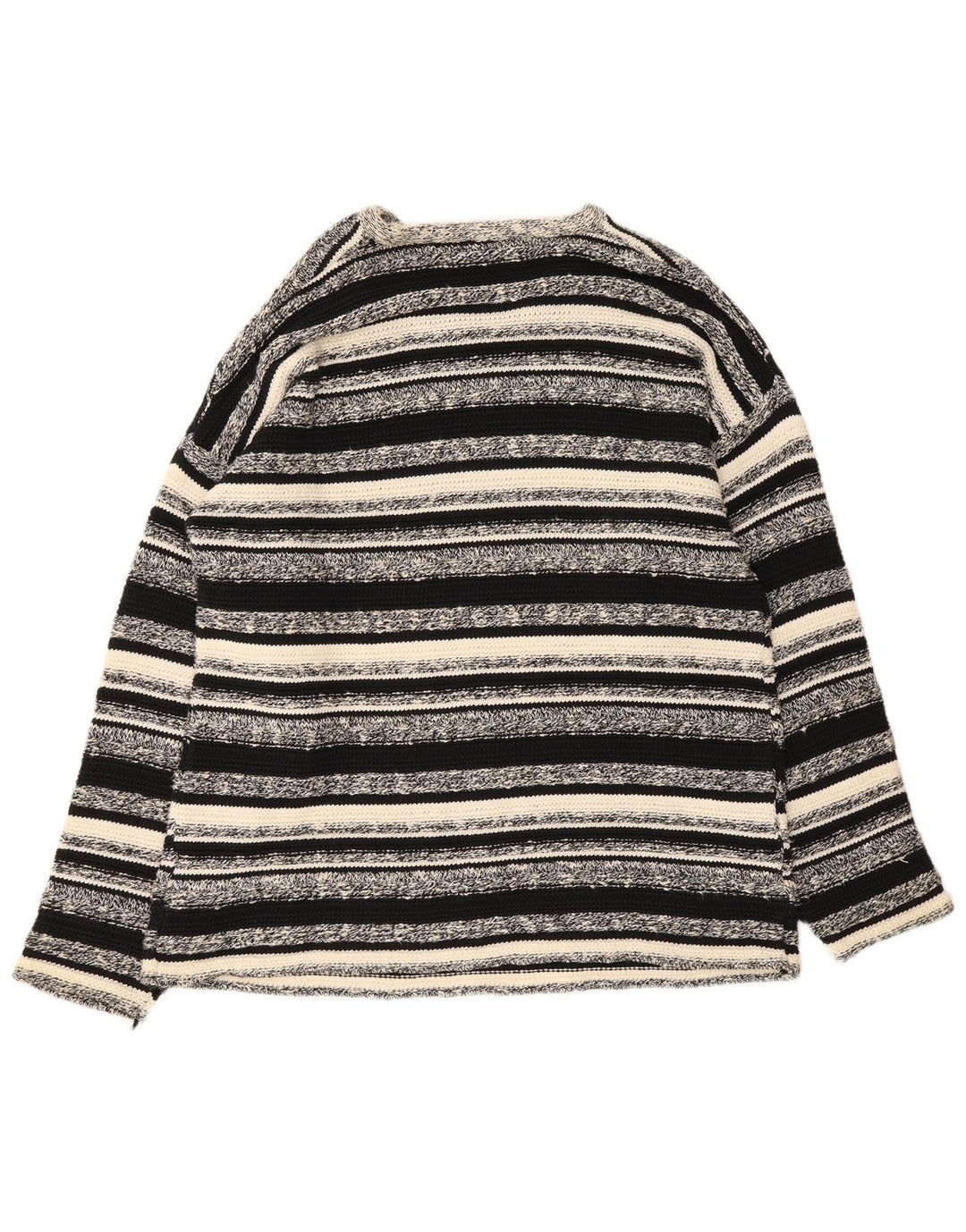 Chambers Herren-Pullover mit V-Ausschnitt, mittelschwarz, gestreift, Baumwolle