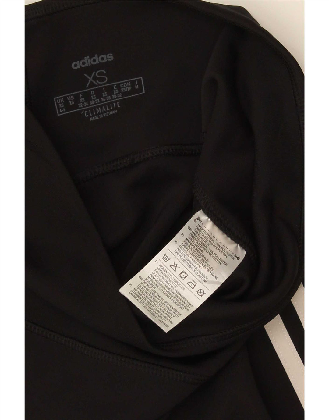 Adidas Damen Climalite Capri Leggings UK 4/6 XS Schwarz Polyester