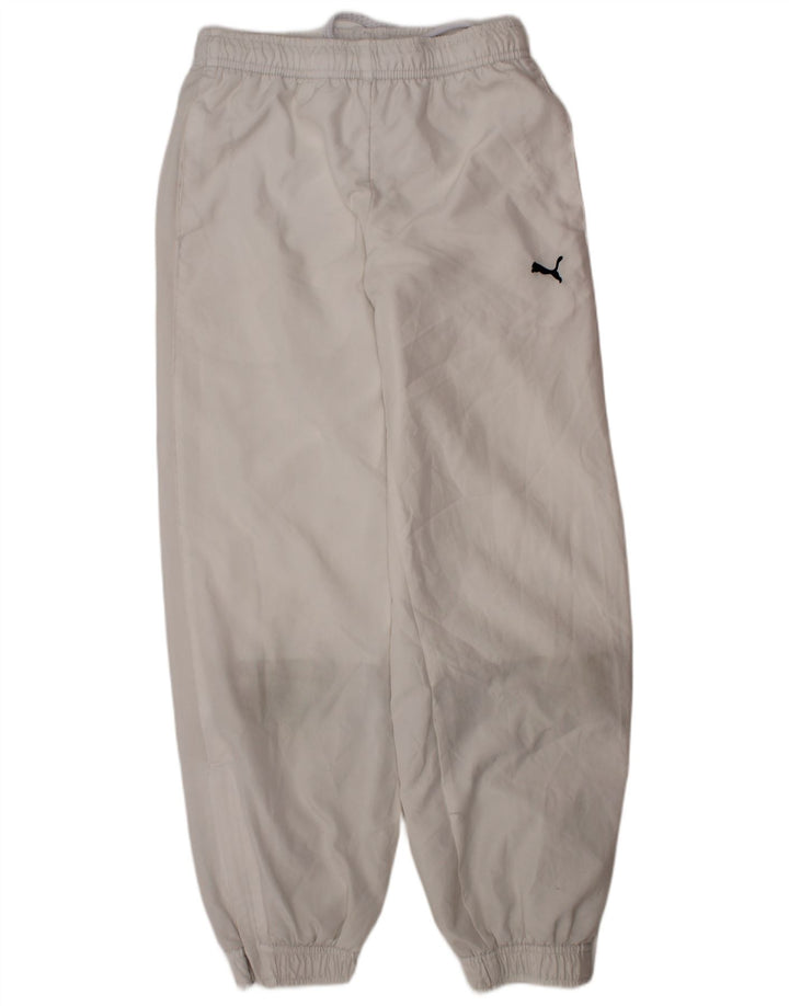 PUMA Jungen-Trainingshose, Jogginghose, 9–10 Jahre, weißes Polyester