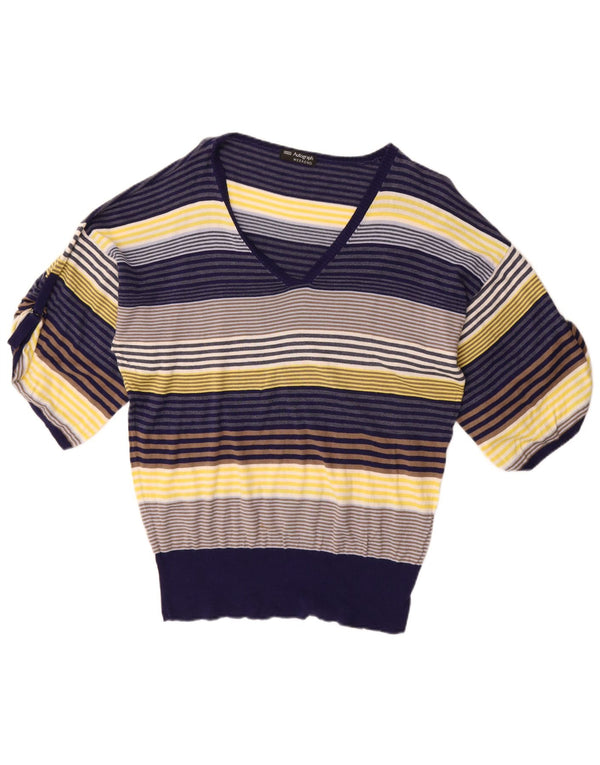 Marks & Spencer Damen Autograph V-Ausschnitt Pullover Pullover UK 20 2XL Marineblau