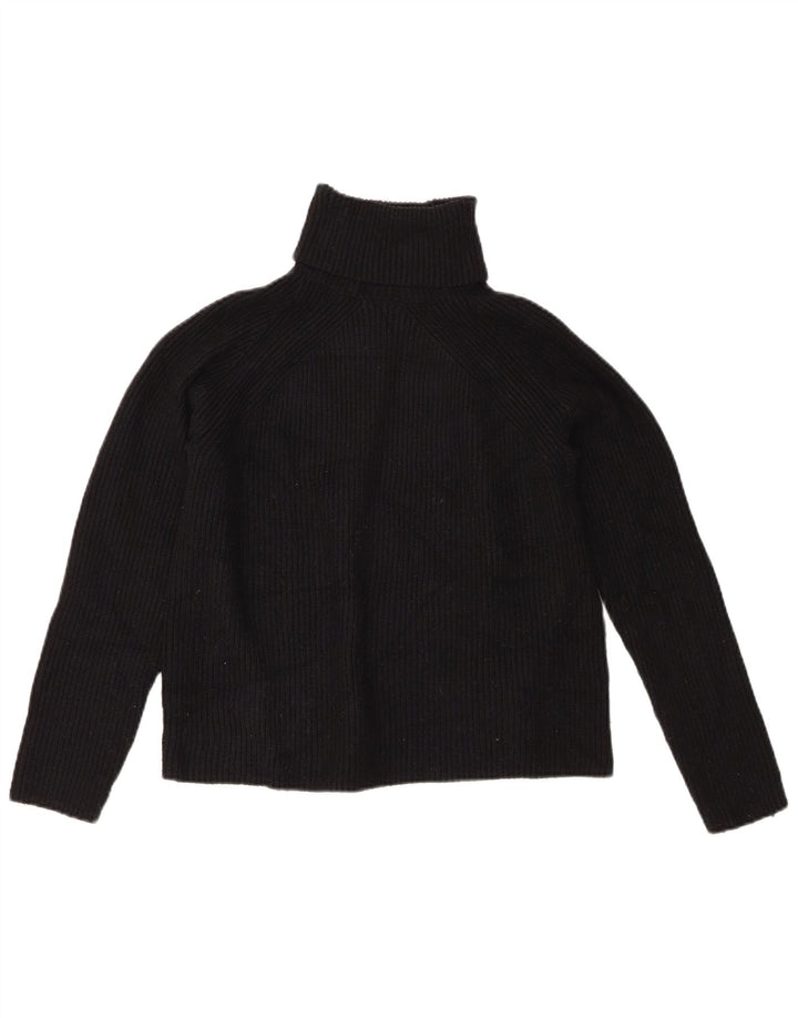 Marks & Spencer Rollkragenpullover für Damen, Gr. 10, Größe S, Schwarz, Viskose