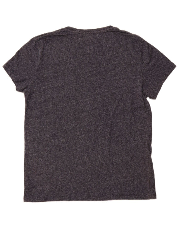 JACK WILLS Damen Slim Fit T-Shirt Top UK 16 Large Marineblau gefleckt