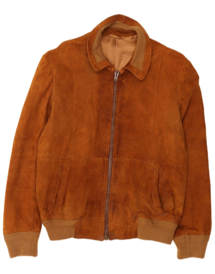 Vintage Herren Wildleder Bomberjacke IT 52 XL Braun