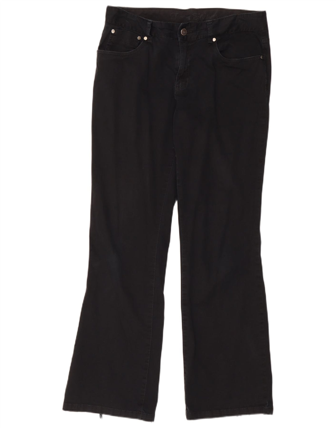 Tommy Hilfiger Damen Bootcut Jeans US 10 Large W32 L31 Schwarze Baumwolle