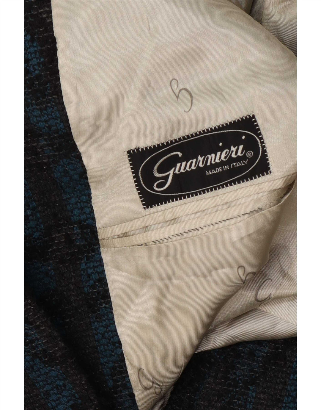 Guarnieri Herren-Blazer mit 2 Knöpfen, Gr. 40, groß, blau, Paisleymuster