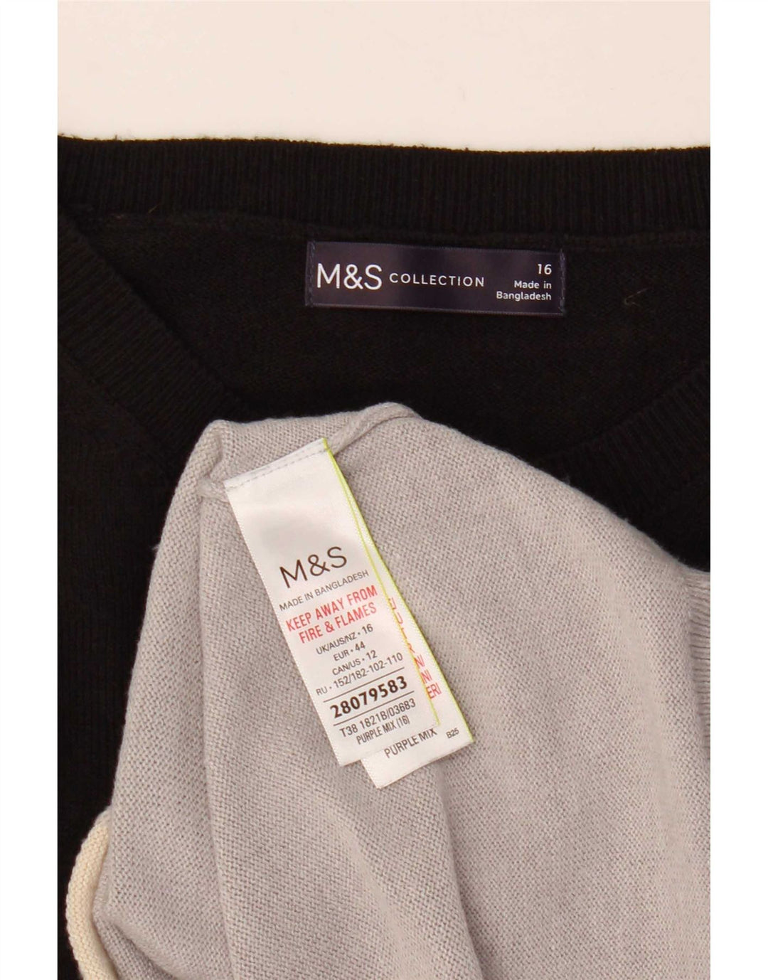 Marks & Spencer Damen-Pullover mit U-Boot-Ausschnitt, Gr. 42, Größe L, mehrfarbig