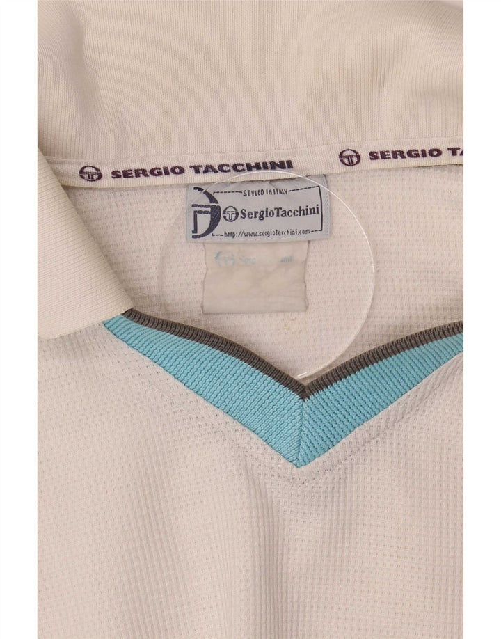 Sergio Tacchini Herren-Poloshirt, Mittelweiß, Farbblock