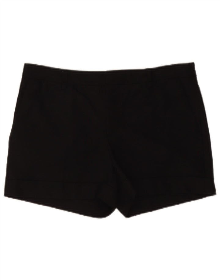 ZARA Damen Chinoshorts Medium W28 Schwarz Polyester